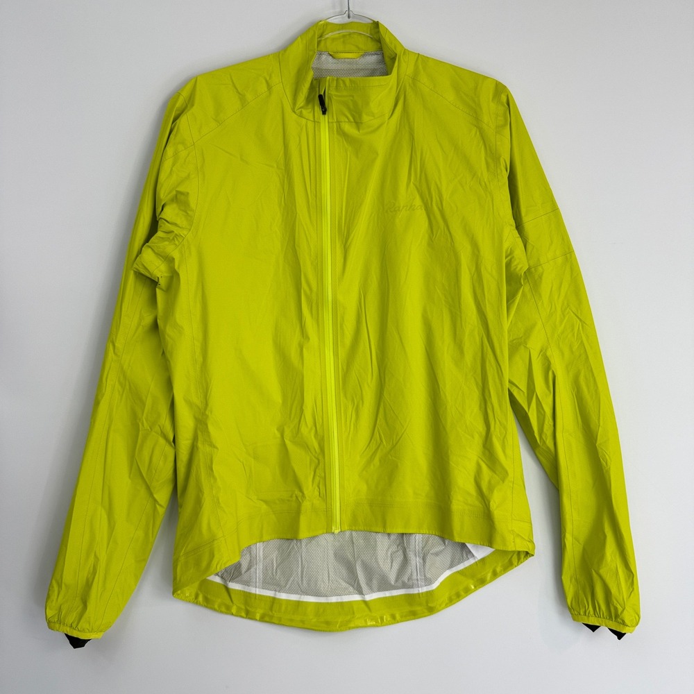 Rapha Core Rain Jacket II Mens Large‎ Chartreuse Yellow Cycling Windbreaker